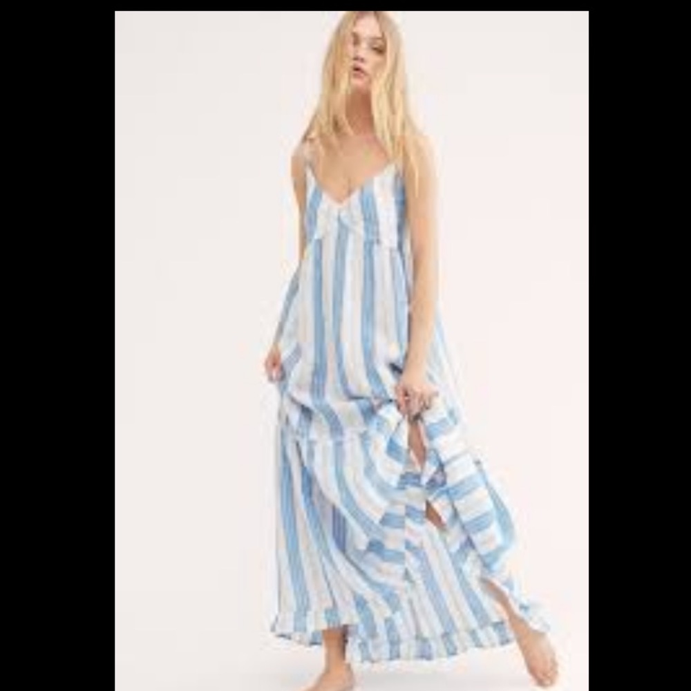 Free People x CP Shades Linen Maxi Dress, Size Medium